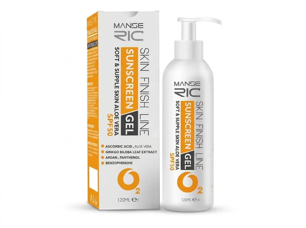 ژل لوسیون ضد آفتاب بی‌رنگ مانسریک Manseric مدل Soft با SPF 50 مناسب انواع پوست حجم ۱۲۰ میلی‌لیتر