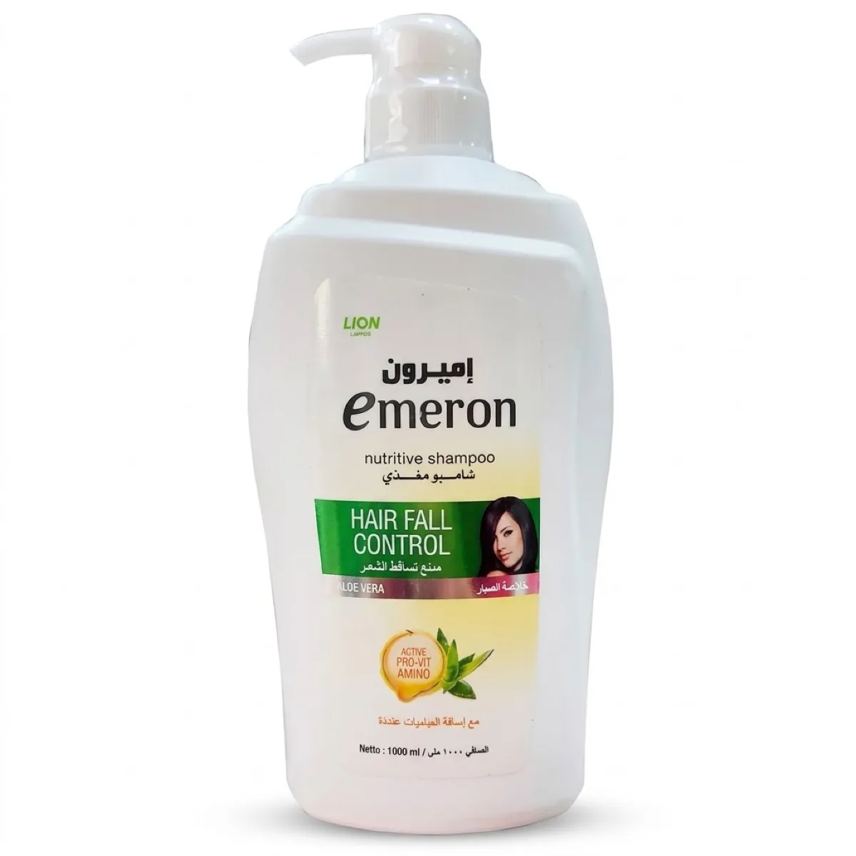 شامپو ضد ریزش و تقویت کننده مو امرون Emeron مدل Hair Fall Control حجم ۱۰۰۰ میلی‌لیتر